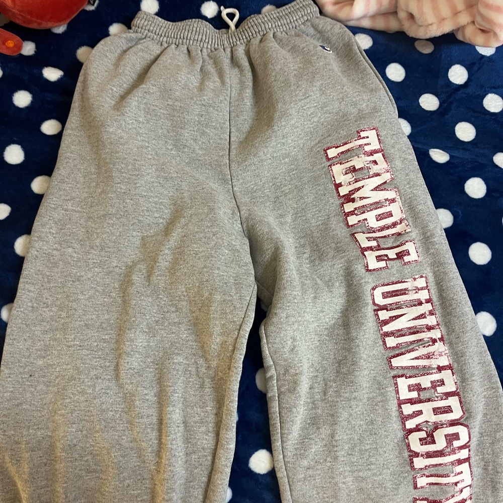 Temple wide leg champion sweatpants